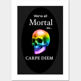 Skull Rainbow. Carpe Diem. Posters and Art